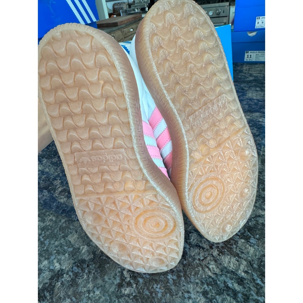 Adidas Sambae W White Pink Platform Gum Sole Sneakers IE9109 Womens 7.5 - Picture 5 of 7